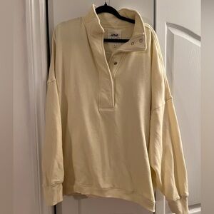 Aerie Cream Textured Knit Top